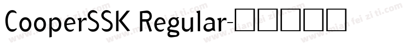 CooperSSK Regular字体转换